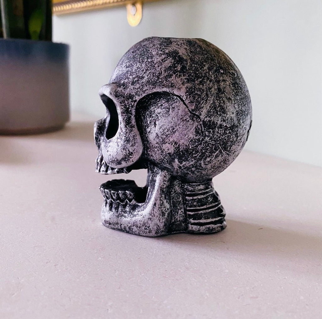 SALE! Skull Backflow Incense Cone Holder With Free Cones / Incense Cone Holder / Home Fragrance / Crystal Cleanse / Home Fragrance - Premium  from My Store - Just £17.95! Shop now at Lumi Gemstones