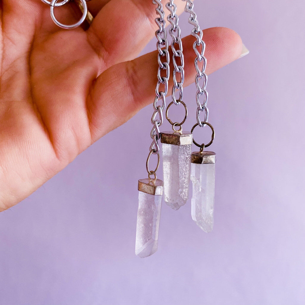 SALE! Clear Quartz Crystal Pendulum Doswer / Master Healer / Amplify Intention & Energy / Protect Against Negativity / Works With Everything - Premium  from My Store - Just £14.50! Shop now at Lumi Gemstones