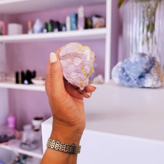 Phosphosiderite Raw Natural Stones - Unlock Spiritual Bliss & Healing - Premium Raw Natural Crystal from Lumi Gemstones - Just £16.95! Shop now at Lumi Gemstones