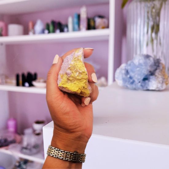 Phosphosiderite Raw Natural Stones - Unlock Spiritual Bliss & Healing - Premium Raw Natural Crystal from Lumi Gemstones - Just £16.95! Shop now at Lumi Gemstones