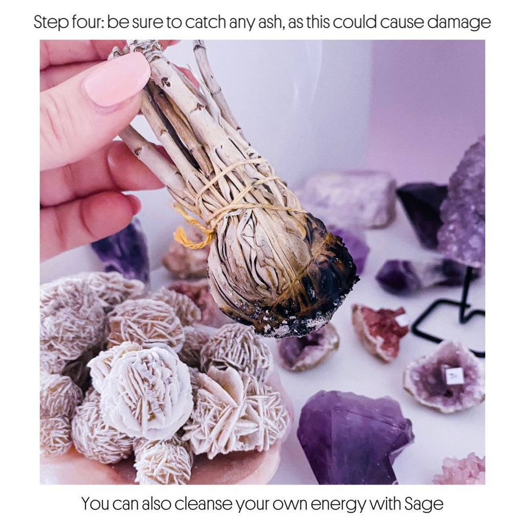 Floral Sage, White Sage, Desert Sage, Palo Santo Trio Smudge Kits / Crystal Cleanser / Removes Negative Energies / Cleanse Your Home