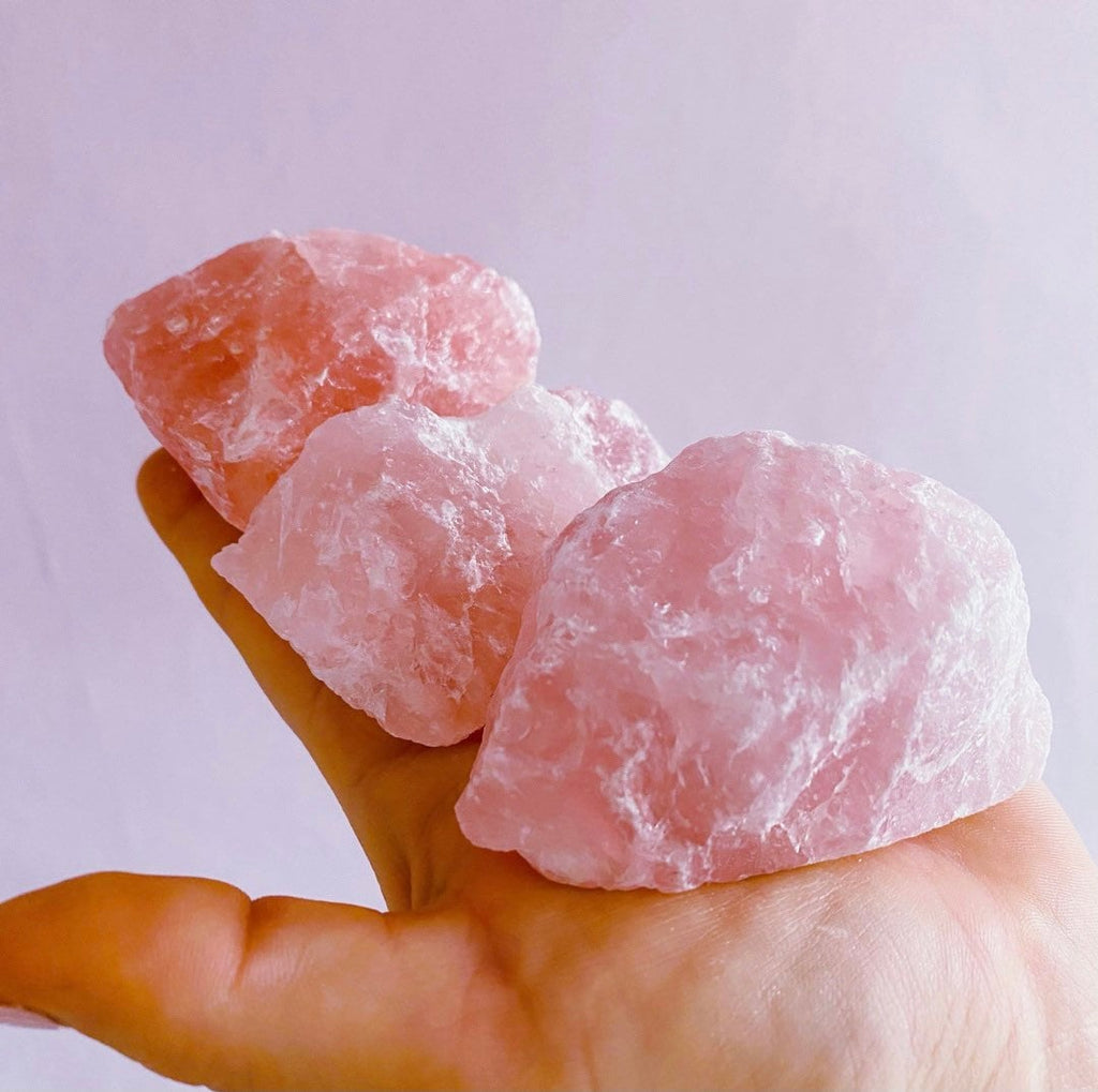 Rose Quartz Raw Crystals / Rough, Natural Crystals / Encourages Self Love, Unconditional Love & Reduces Anxiety / The Crystal Of Love - Premium  from My Store - Just £3.50! Shop now at Lumi Gemstones