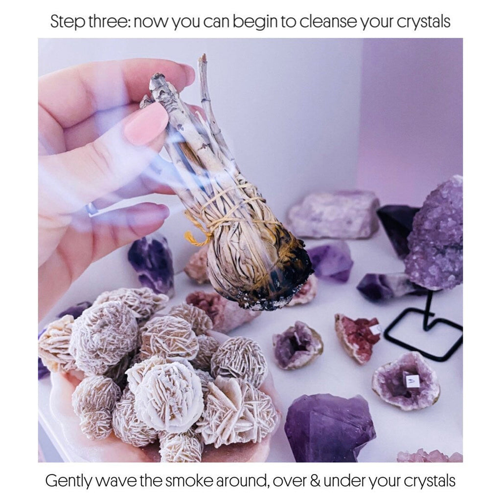 Floral Sage, White Sage, Desert Sage, Palo Santo Trio Smudge Kits / Crystal Cleanser / Removes Negative Energies / Cleanse Your Home - Premium  from My Store - Just £9.95! Shop now at Lumi Gemstones