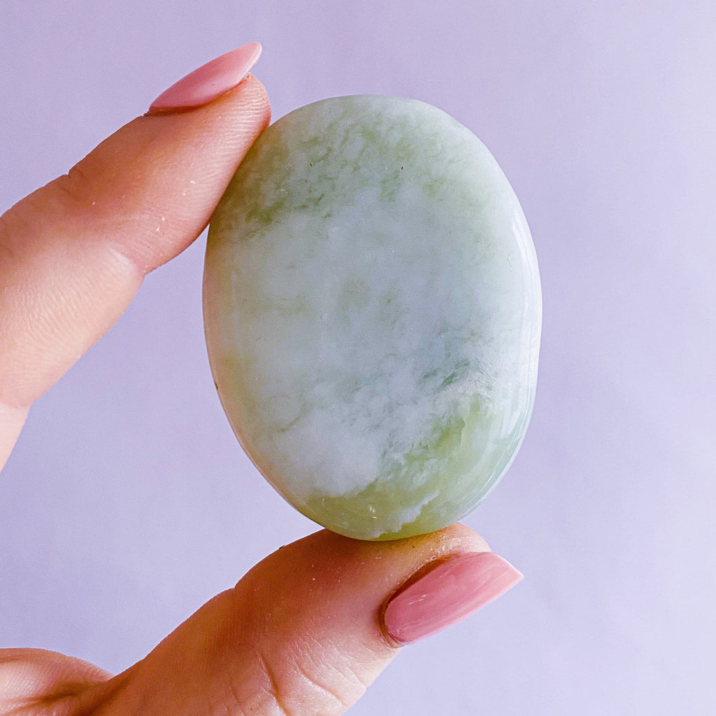 Small Jade Polished Flat Stone Crystals / Brings Good Luck & Wealth / Prevents Illnesses / Brings Calm To Chaos / Increases Love, Trust - Premium  from My Store - Just £9.50! Shop now at Lumi Gemstones