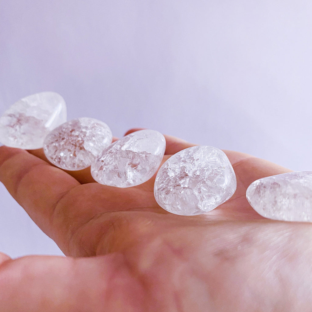 Fire + Ice Crackle Clear Quartz Crystal Tumblestones / ‘The Master Healer’ / Amplifies Intention & Energy / Protects Against Negativity - Premium  from My Store - Just £4.95! Shop now at Lumi Gemstones