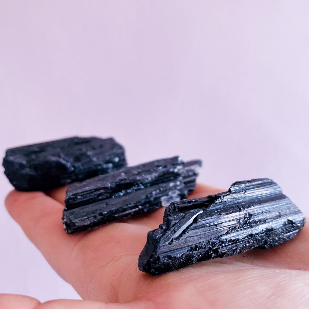 1st Quality Black Tourmaline Crystals / Protects Against All Negativity / Encourages Optimism, Happiness, Good Luck / Reduces Pain & Stress - Premium  from My Store - Just £1.99! Shop now at Lumi Gemstones