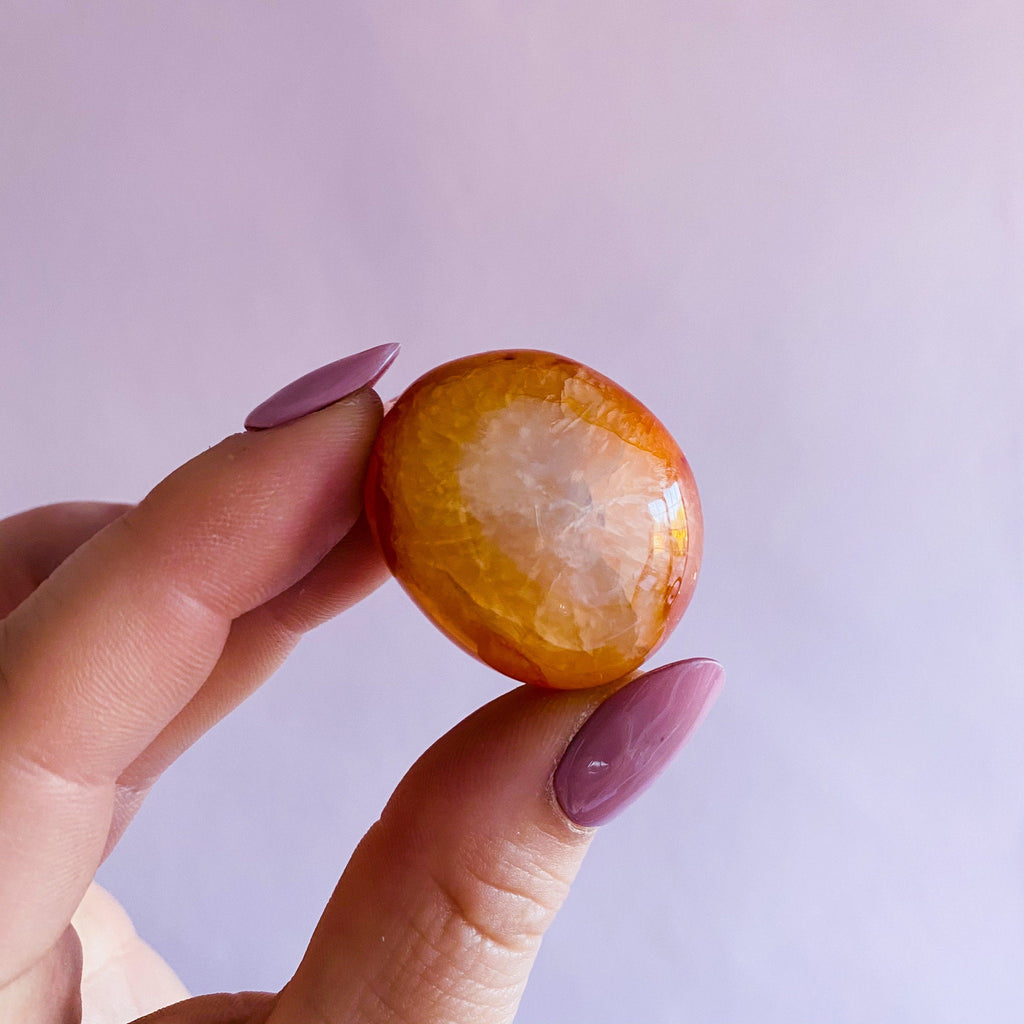 Large Carnelian Crystal Tumblestones / Helps With Any Type Of Abuse / Very Stabilising / Eases Worries & Anxiety / Works With Heart Chakra - Premium  from My Store - Just £9.99! Shop now at Lumi Gemstones