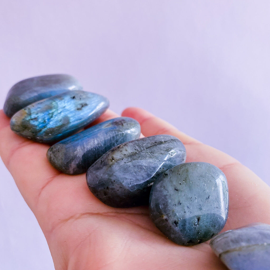 Super Flashy Labradorite Crystal Gemstone Tumblestones / Transformation & Change, Inspires You To Achieve Your Dreams / Uplifts Your Mood - Premium  from My Store - Just £6.50! Shop now at Lumi Gemstones