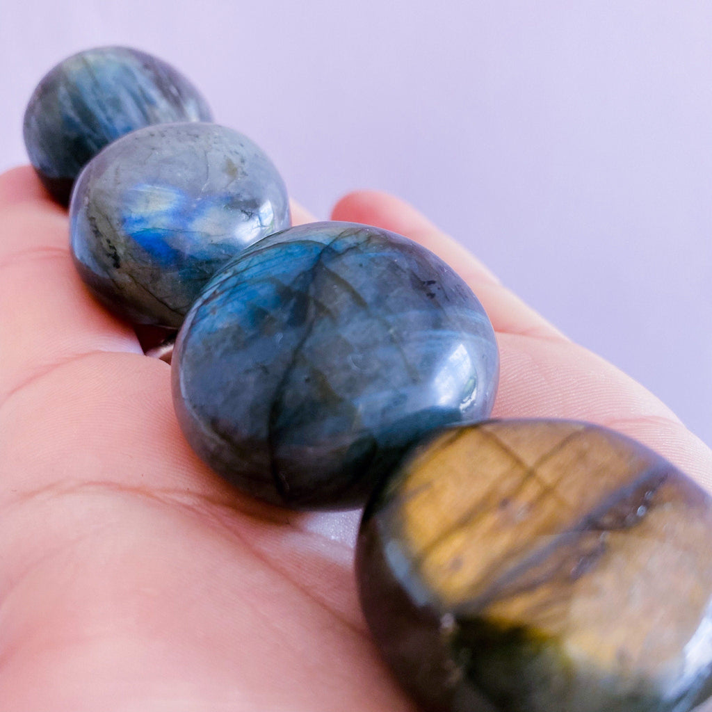 Super Flashy Labradorite Crystal Gemstone Large Pebbles / Transformation & Change, Inspires You To Achieve Your Dreams / Uplifts Your Mood - Premium  from My Store - Just £8.50! Shop now at Lumi Gemstones