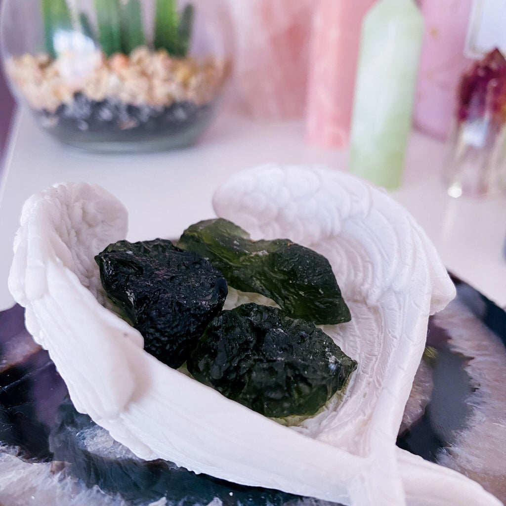 Genuine Raw Moldavite Choose Your Own Crystals 5g Rare / Super Powerful, Bringing Life Changing Transformations / Meteor Collision - Premium  from My Store - Just £179! Shop now at Lumi Gemstones
