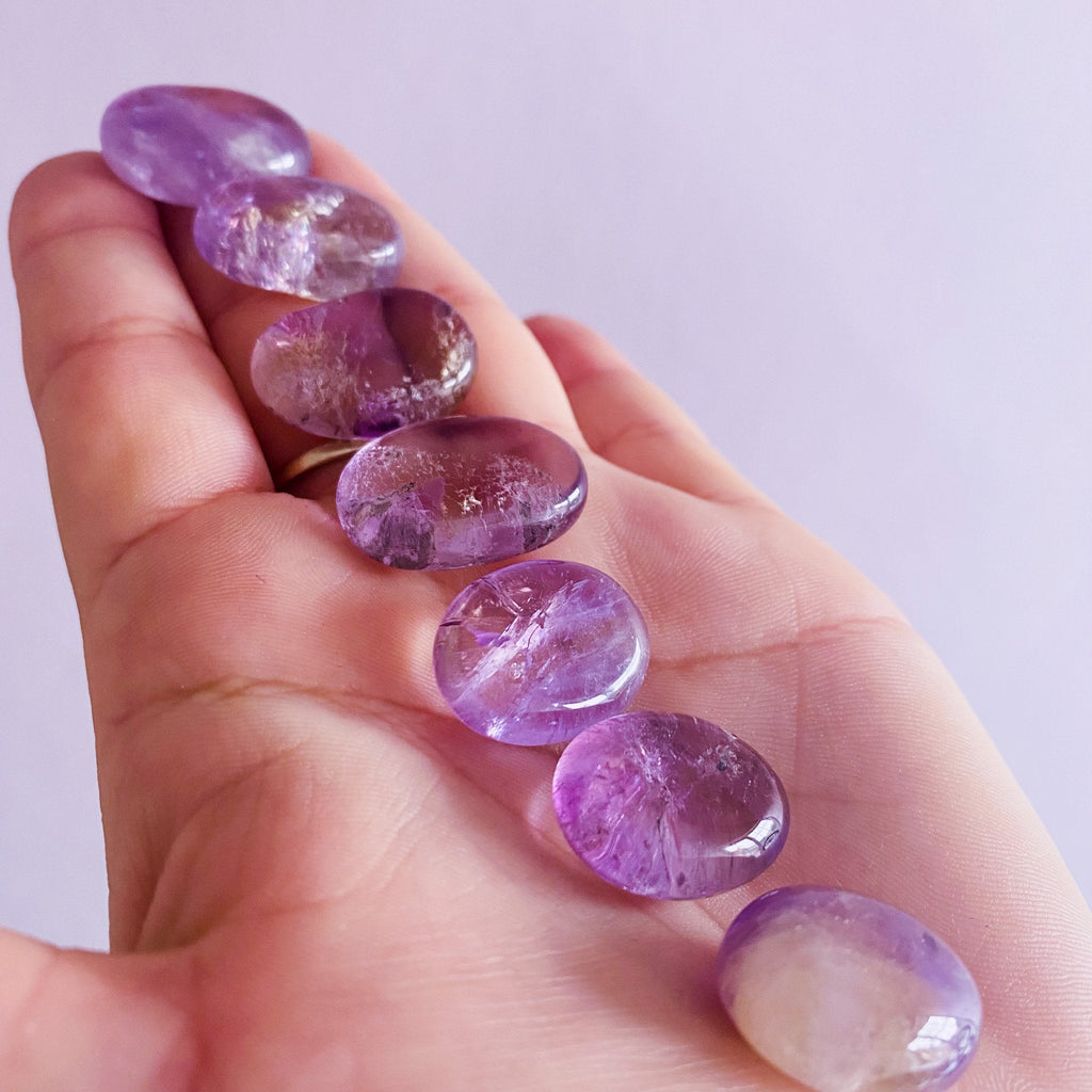 High Grade Ametrine Crystal Small Cabochons / Great Healer, Good For Anxiety & Calming / Good For Sleeping Troubles + Migraines - Premium  from My Store - Just £5.95! Shop now at Lumi Gemstones