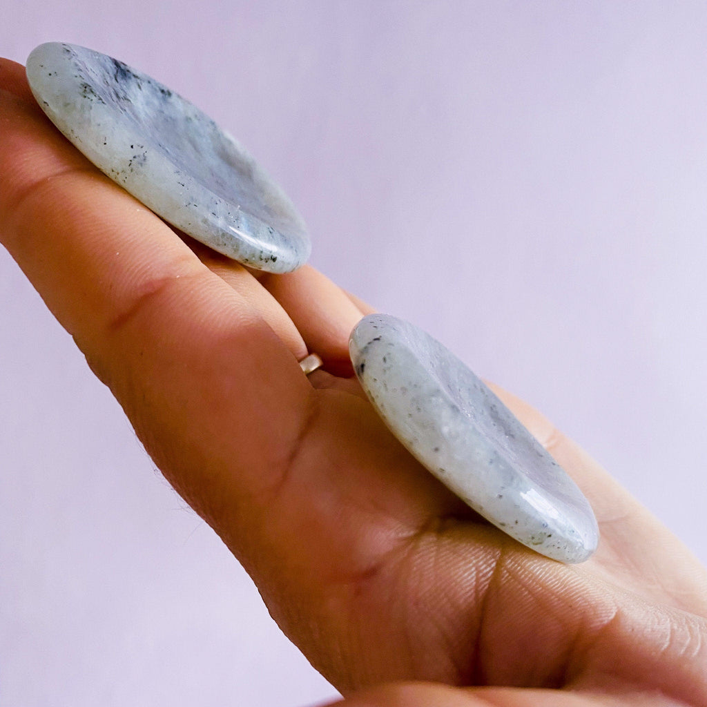 Labradorite Crystal Palm Thumb Stones / Helps Transformation & Change, Inspires You To Achieve Your Dreams / Uplifts Your Mood - Premium  from My Store - Just £12! Shop now at Lumi Gemstones