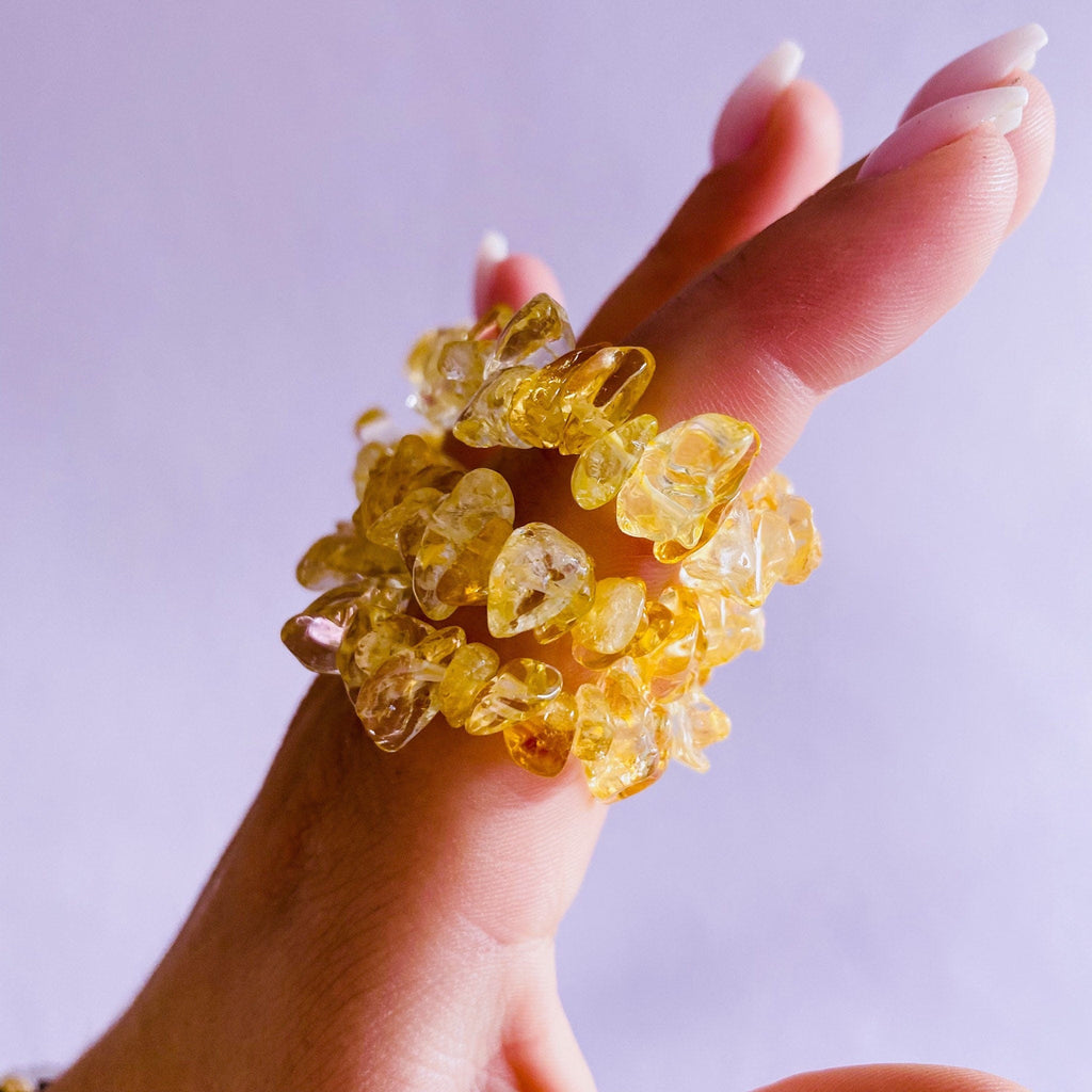 Citrine Sunshine Crystal Chip Bracelets / ‘The Money Stone’ Great For Business Owners / The ‘Happy Stone’ For Joy, Abundance & Wealth - Premium  from My Store - Just £8.95! Shop now at Lumi Gemstones
