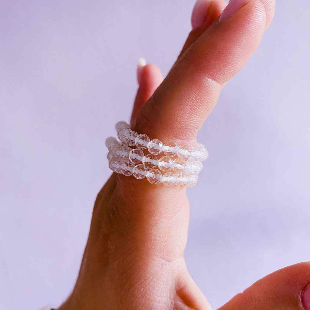 Faceted Clear Quartz Crystal Bracelets / Quartz Jewellery / ‘The Master Healer’ / Amplifies Intention & Energy / Protects Against Negativity - Premium  from My Store - Just £15! Shop now at Lumi Gemstones