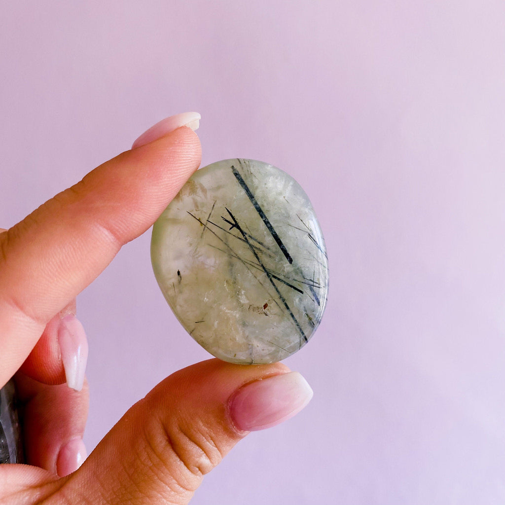 Prehnite With Epidote Crystal Flat Stones / Enhances Inner Knowing & Gut Instinct / A Healer For The Healers / Helps You To Move On - Premium  from My Store - Just £9.99! Shop now at Lumi Gemstones
