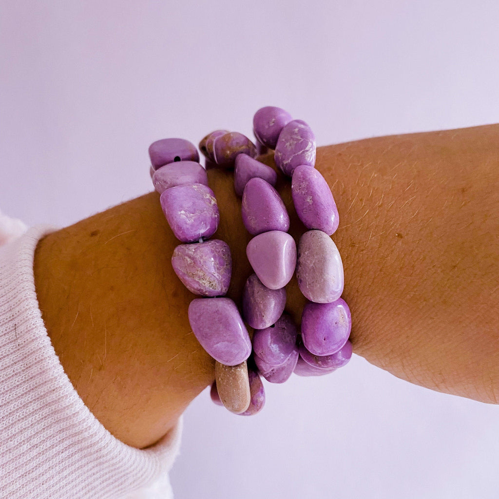 Phosphosiderite Crystal Chunky Bracelet / Connect With Your Spirit Guides / Encourages Stability & Balance / Relieves Stress / Gift For Her - Premium  from My Store - Just £9.99! Shop now at Lumi Gemstones