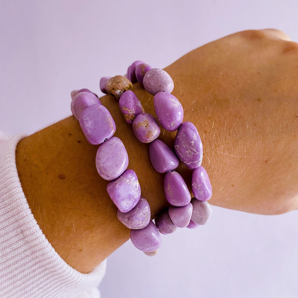 Phosphosiderite Crystal Chunky Bracelet / Connect With Your Spirit Guides / Encourages Stability & Balance / Relieves Stress / Gift For Her - Premium  from My Store - Just £9.99! Shop now at Lumi Gemstones