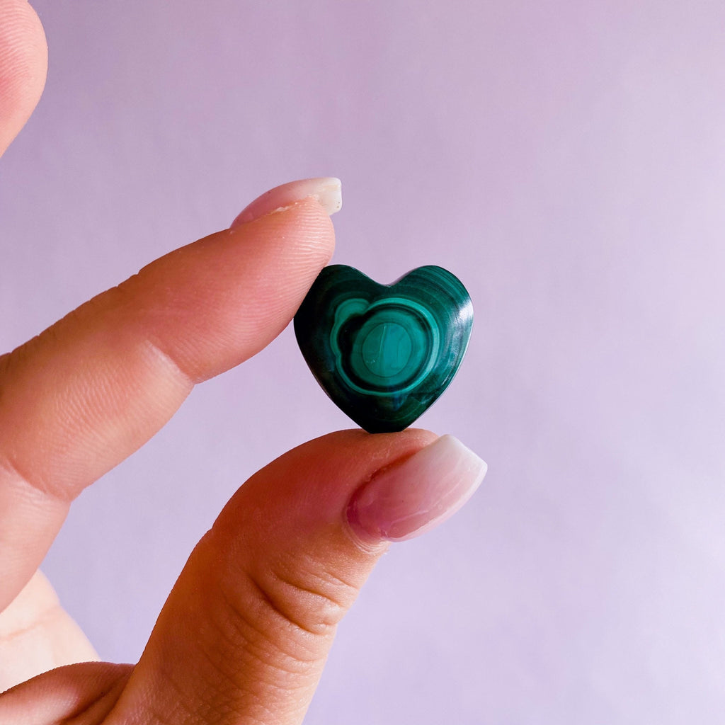 Malachite Crystal Mini Hearts / Removes Negative Energy / Manifesting Intention Setting Crystal / ‘The Crystal Of Transformation’ - Premium  from My Store - Just £12! Shop now at Lumi Gemstones