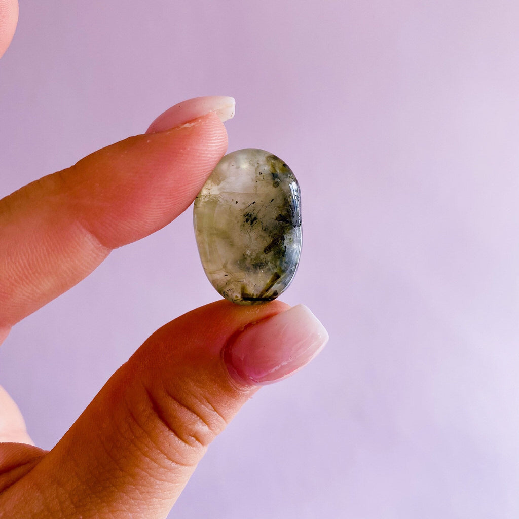 Prehnite With Epidote Crystal Mini Flat Stones / Enhances Inner Knowing & Gut Instinct / A Healer For The Healers / Helps You To Move On - Premium  from My Store - Just £5.95! Shop now at Lumi Gemstones
