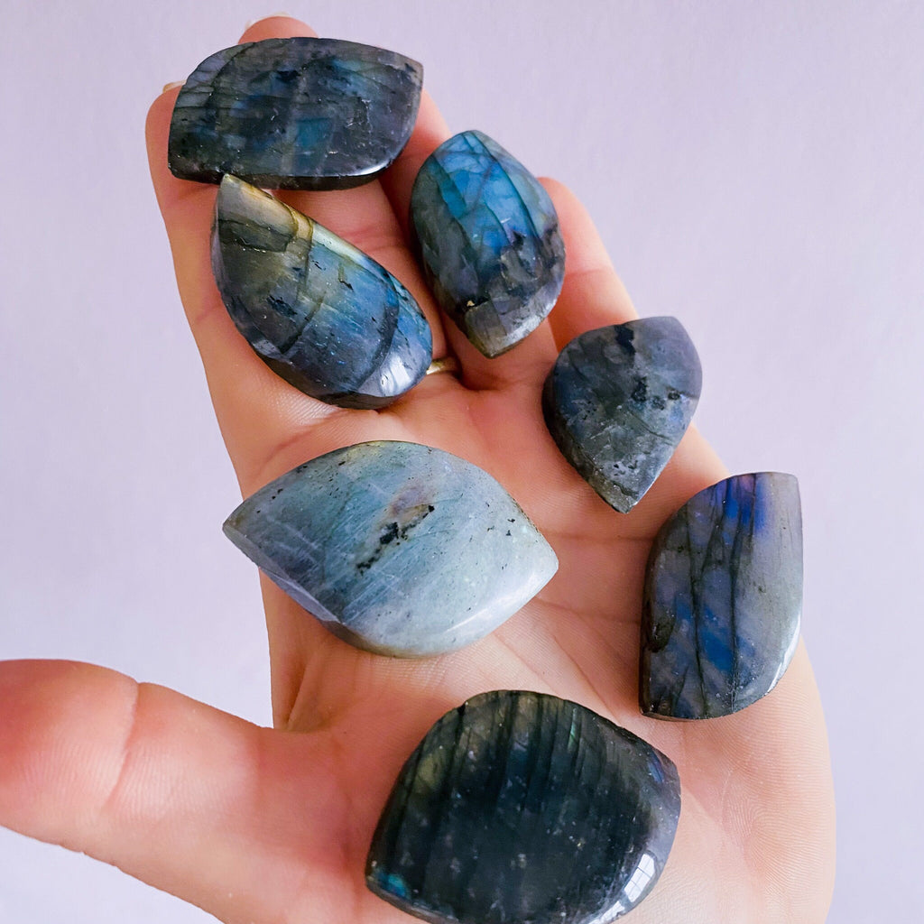 Super Flashy Labradorite Crystal Gemstone Leaves / Transformation & Change, Inspires You To Achieve Your Dreams / Uplifts Your Mood - Premium  from My Store - Just £11! Shop now at Lumi Gemstones