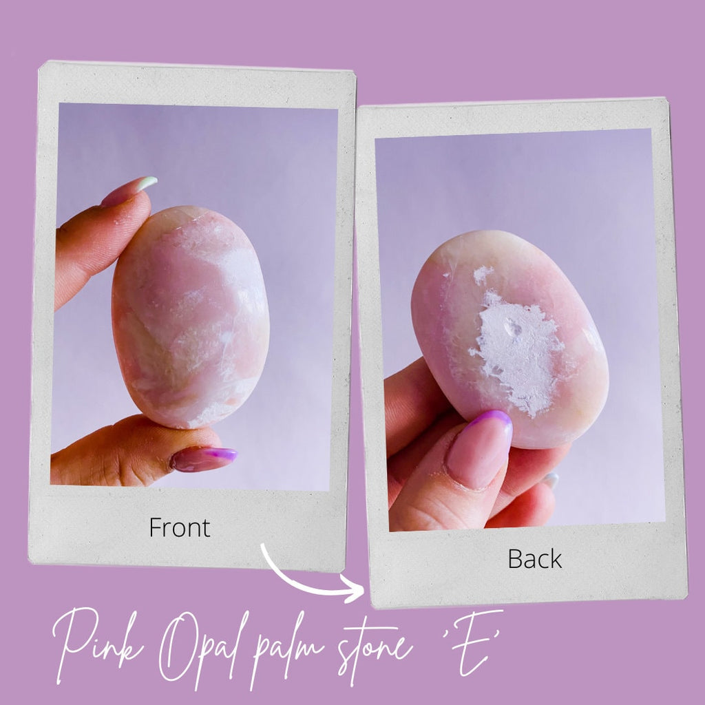 High Grade Pink Opal Crystal Palm Stones / Balances Emotions / Fills Aura With Happiness And Tranquility / Helps Kids With Trouble Sleeping - Premium  from My Store - Just £19! Shop now at Lumi Gemstones