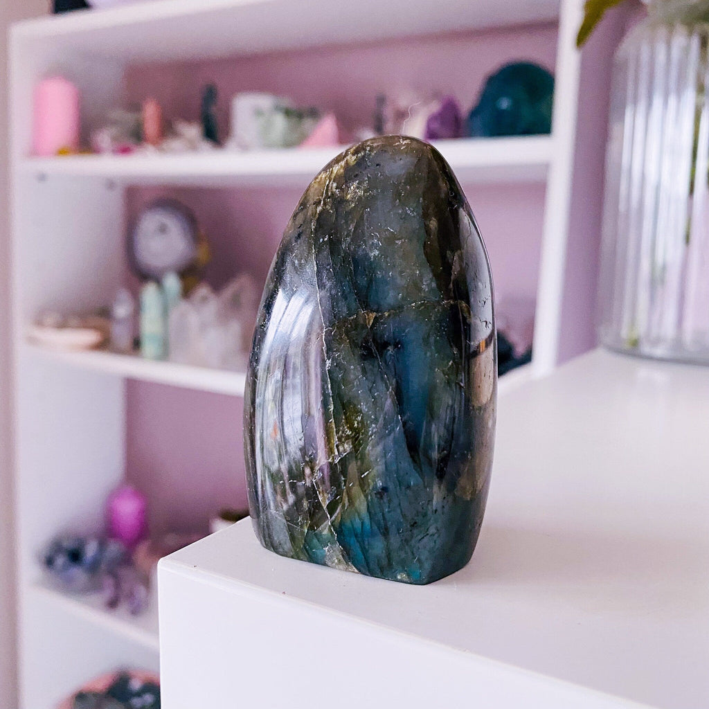 5) Labradorite Gold Flash Crystal Freeform / Helps Transformation & Change, Inspires You To Achieve Your Dreams / Uplifts Mood - Premium  from My Store - Just £25! Shop now at Lumi Gemstones