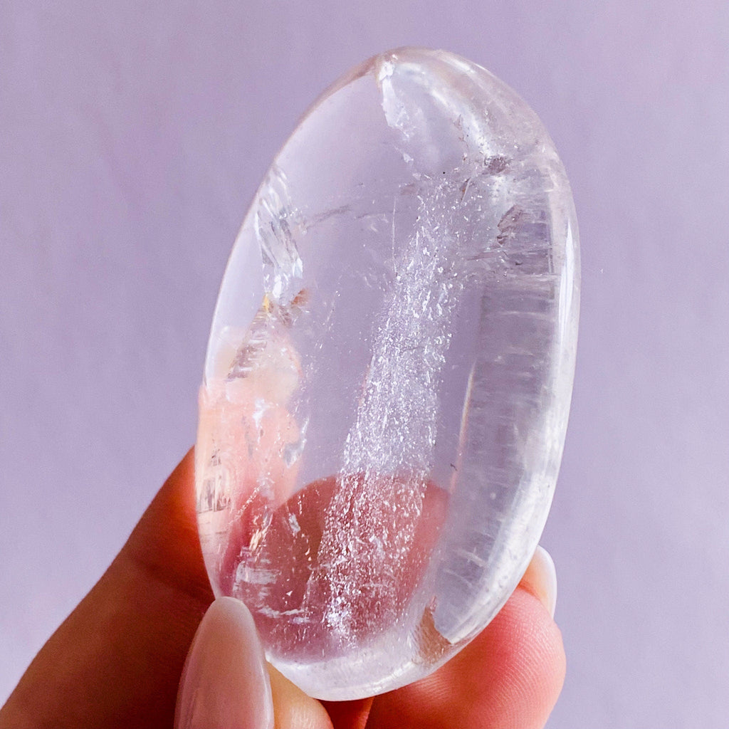 1) Clear Quartz Crystal Palm Stone / Crystal Palm Stone / 'The Master Healer’ / Amplifies Intention & Energy / Protects Against Negativity - Premium  from My Store - Just £10! Shop now at Lumi Gemstones