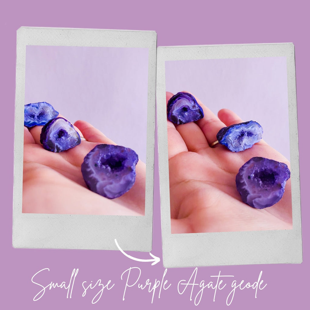 Purple Agate Crystal Oko Geodes / Crystal Geode / Transforms Negative Energy / Balances & Harmonises The Energy In Your Home / Concentration - Premium  from My Store - Just £3.50! Shop now at Lumi Gemstones