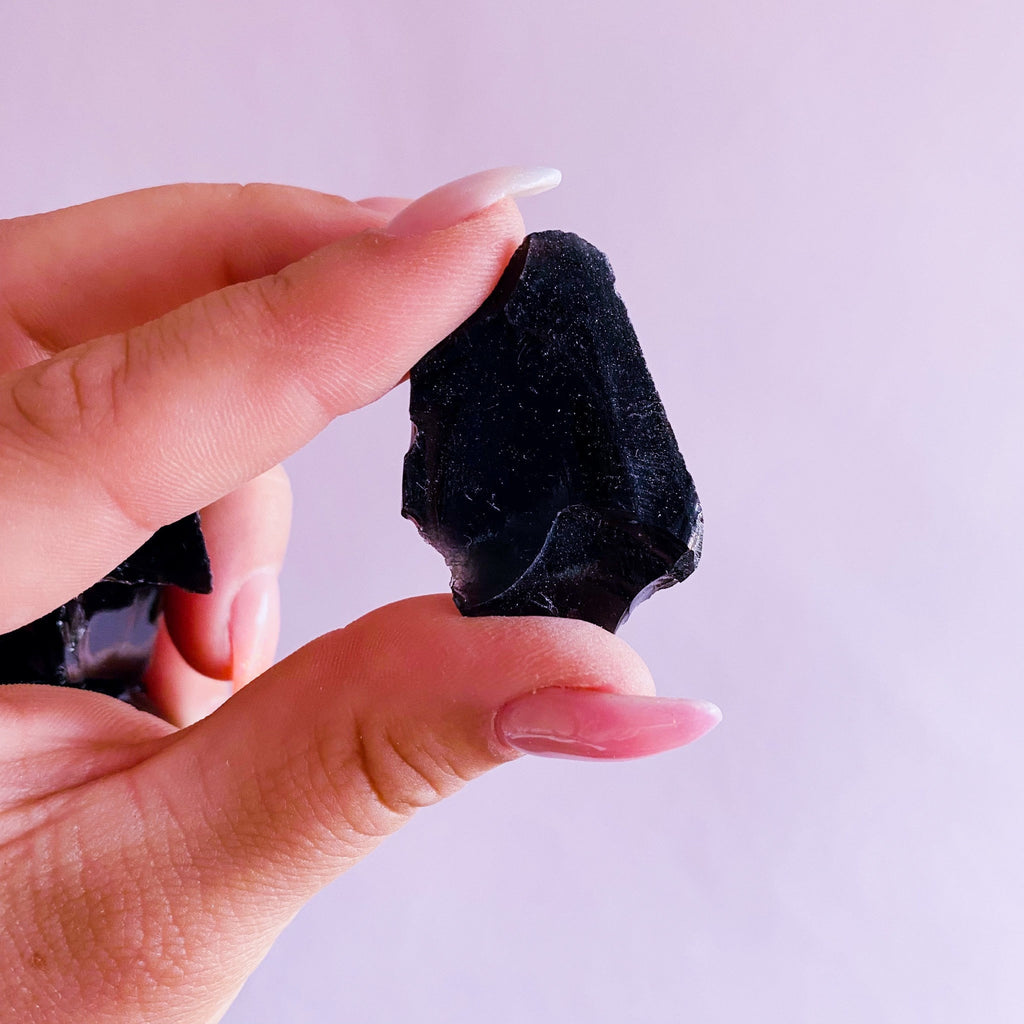Black Obsidian Small Raw Natural Crystals / Blocks Negativity / Absorbs Tension & Stress / Discourages Drama / Brings Strength And Courage - Premium  from My Store - Just £2.95! Shop now at Lumi Gemstones