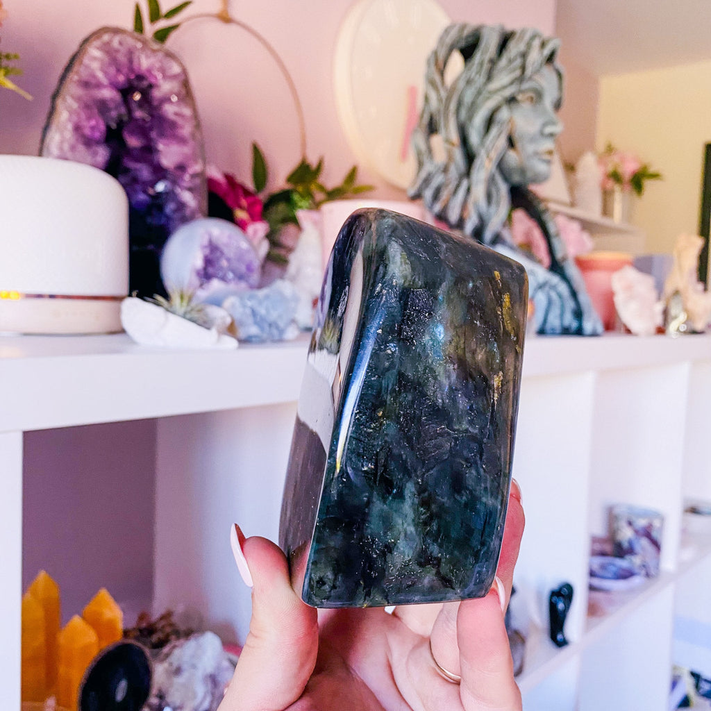 2) 1.1kg Large Sunset Labradorite Crystal Freeform / Helps Transformation & Change, Inspires You To Achieve Your Dreams / Uplifts Your Mood - Premium  from My Store - Just £169! Shop now at Lumi Gemstones
