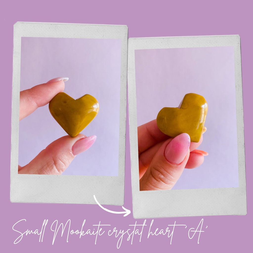 Mookaite Jasper Small Crystal Love Hearts / Heals Emotional Wounds / Helps Depression / Brings Peace / Helps You Accept Change / Root Chakra - Premium  from My Store - Just £6! Shop now at Lumi Gemstones