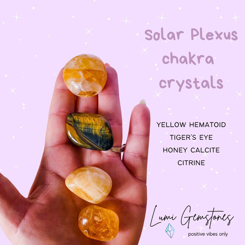 Solar Plexus Chakra Crystal Gift Set / Balance Yourself, Heal Deep Emotional Wounds / Balance & Align Chakras / Chakra + Crystal Healing - Premium  from My Store - Just £22! Shop now at Lumi Gemstones