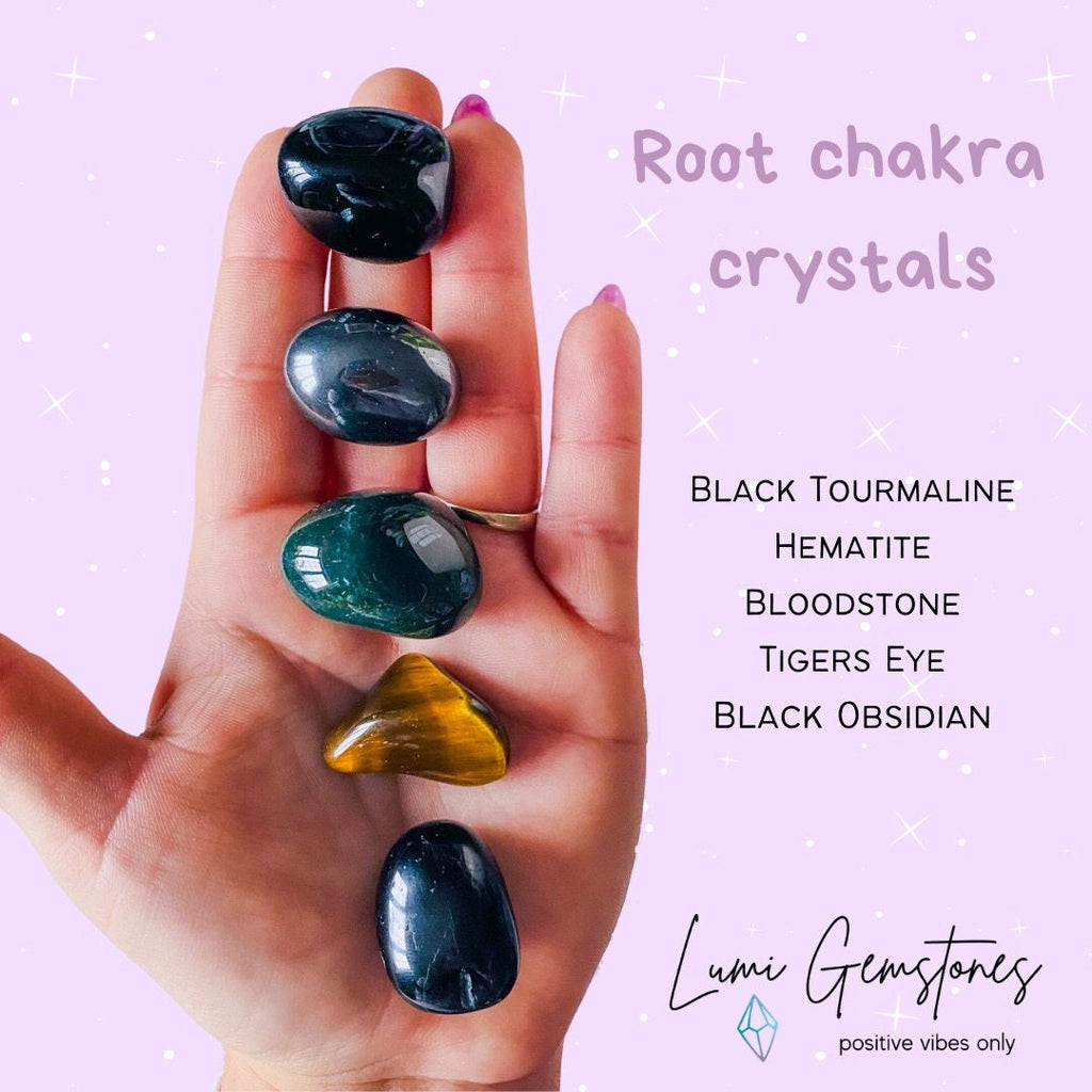 Root Base Chakra Crystal Gift Set / Ground Yourself, Heal Emotional Wounds / Balance & Align Root Chakra / Chakra Healing, Crystal Healing - Premium  from My Store - Just £18! Shop now at Lumi Gemstones