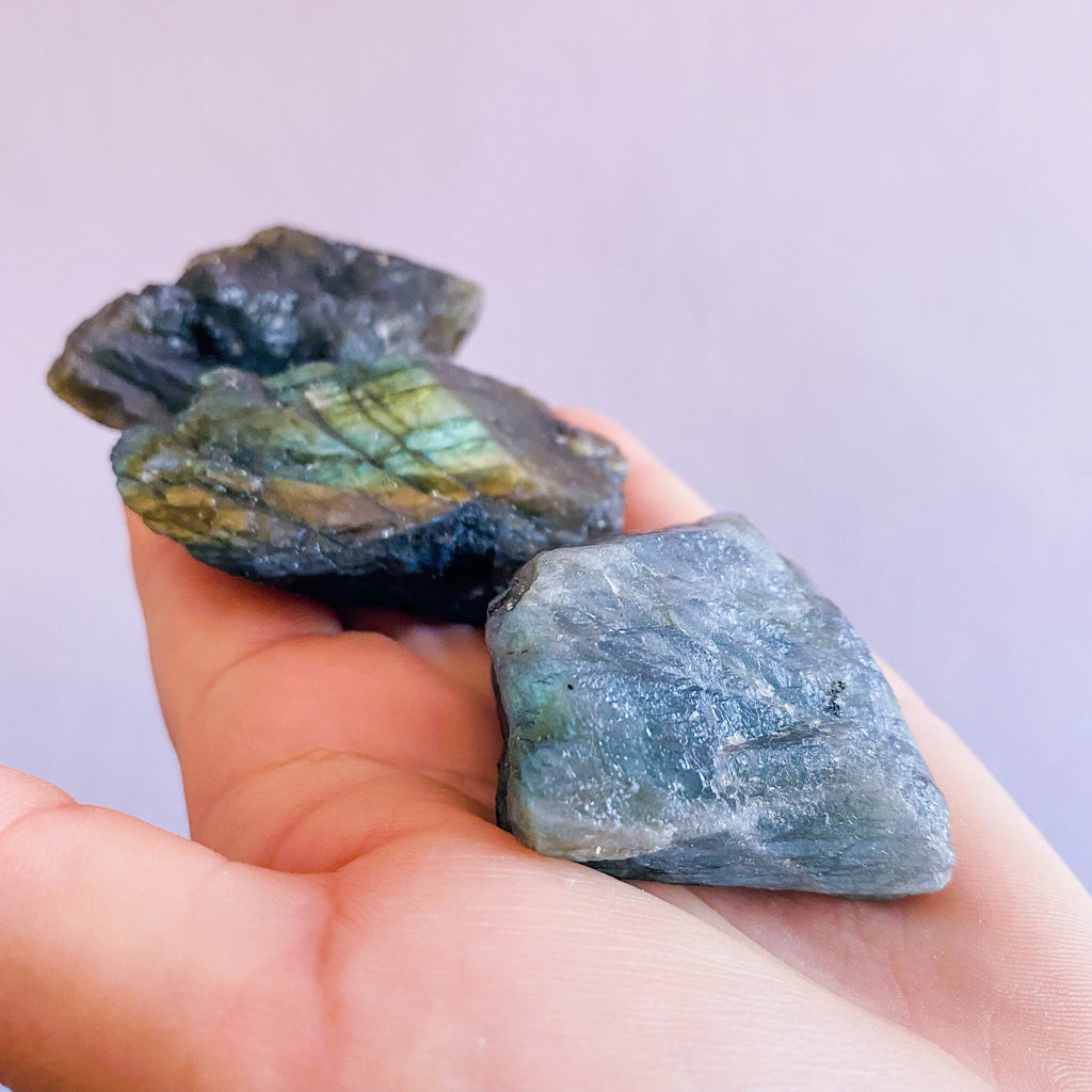 Labradorite Raw Flashy Natural Crystals / Helps Transformation & Change, Inspires You To Achieve Your Dreams / Uplifts Your Mood - Premium  from My Store - Just £5.95! Shop now at Lumi Gemstones