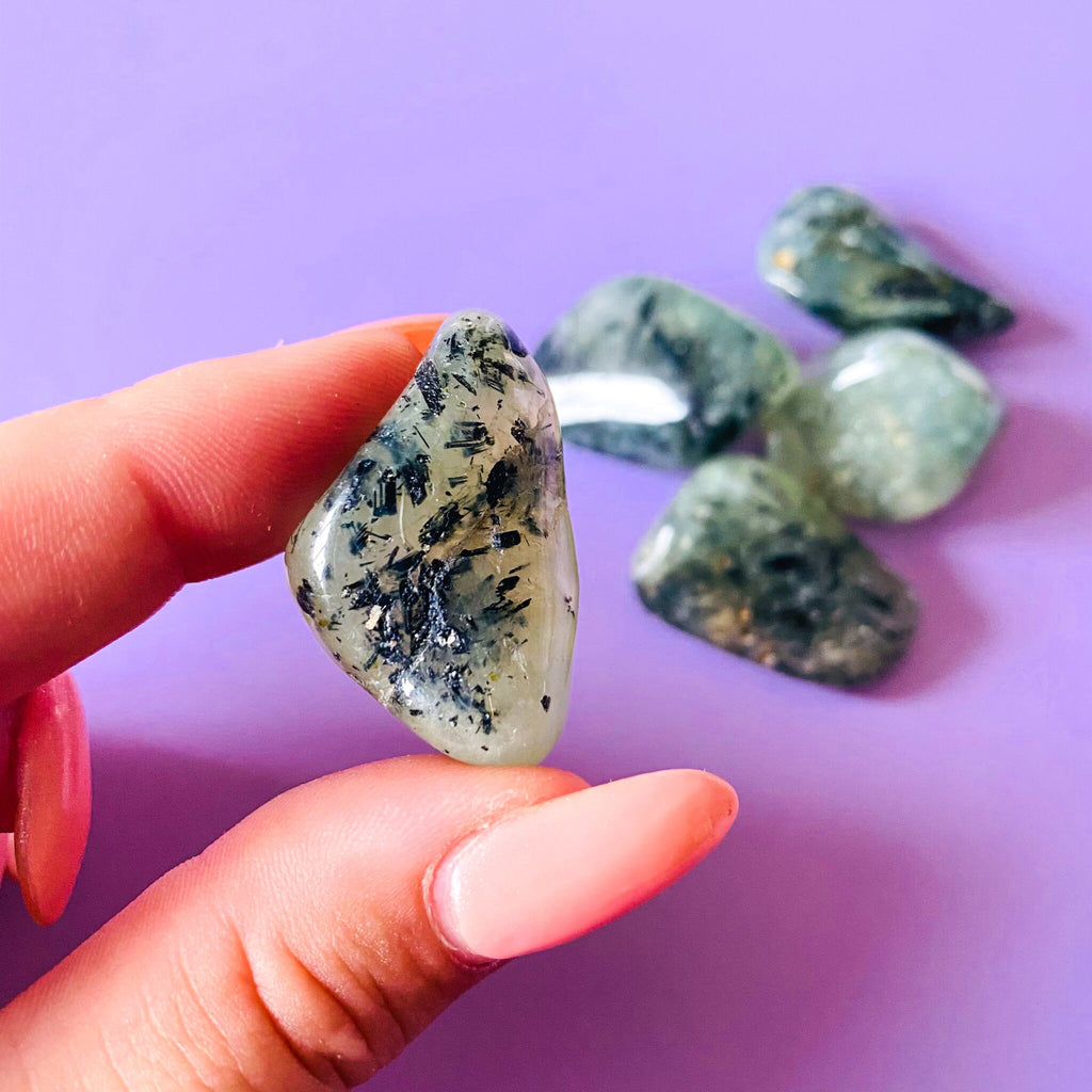 Prehnite Chunky Crystal Tumblestones / Enhances Inner Knowing & Gut Instinct / A Healer For The Healers / Helps You To Move On From People - Premium  from My Store - Just £8.50! Shop now at Lumi Gemstones