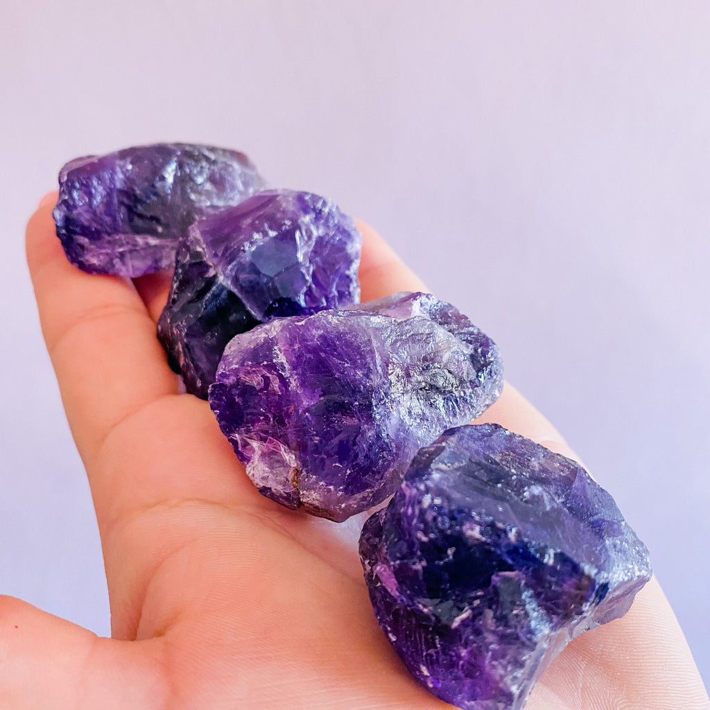 Smokey Amethyst Raw Natural Crystals / Great Healer, Good For Anxiety, Stress & Sleeping Troubles / Great For Migraines / Natural Crystals - Premium  from My Store - Just £5.50! Shop now at Lumi Gemstones