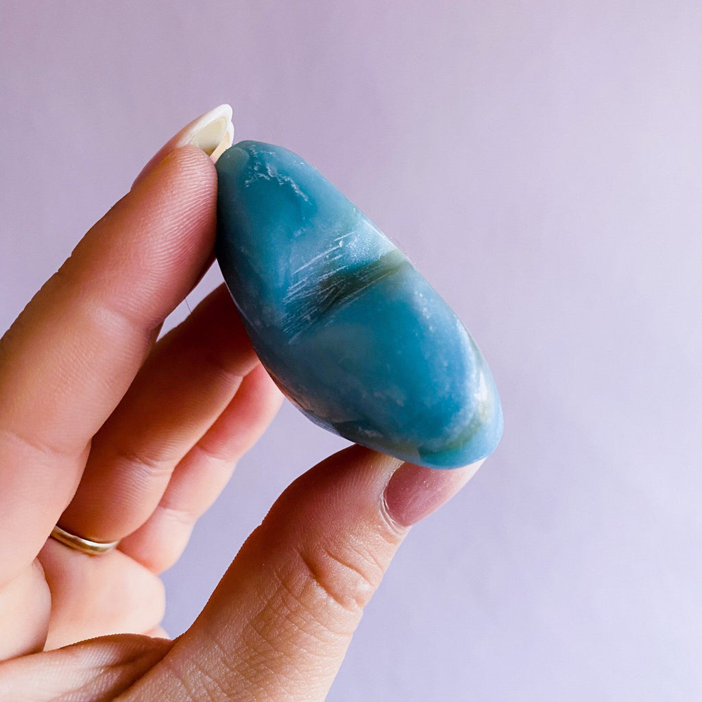 2) Amazonite Crystal Love Heart / Calming, Soothing, Calms Bad Tempers, Allows You To Express True Thoughts & Feelings / Ethical Crystals - Premium  from My Store - Just £10! Shop now at Lumi Gemstones